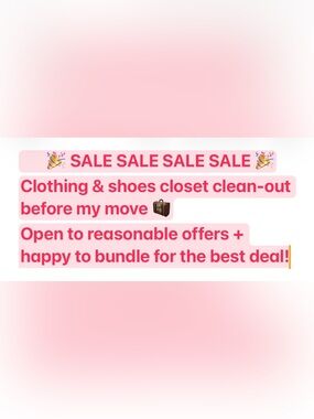 Pink Home Sale Poster - Closet Clean-Out Announcement